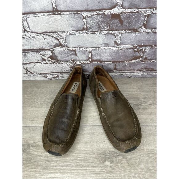Olukai Akepa Moc Brown Leather Boat Slip On Moccasin Loafer Shoes Men 9M US/42EU - Picture 10 of 16